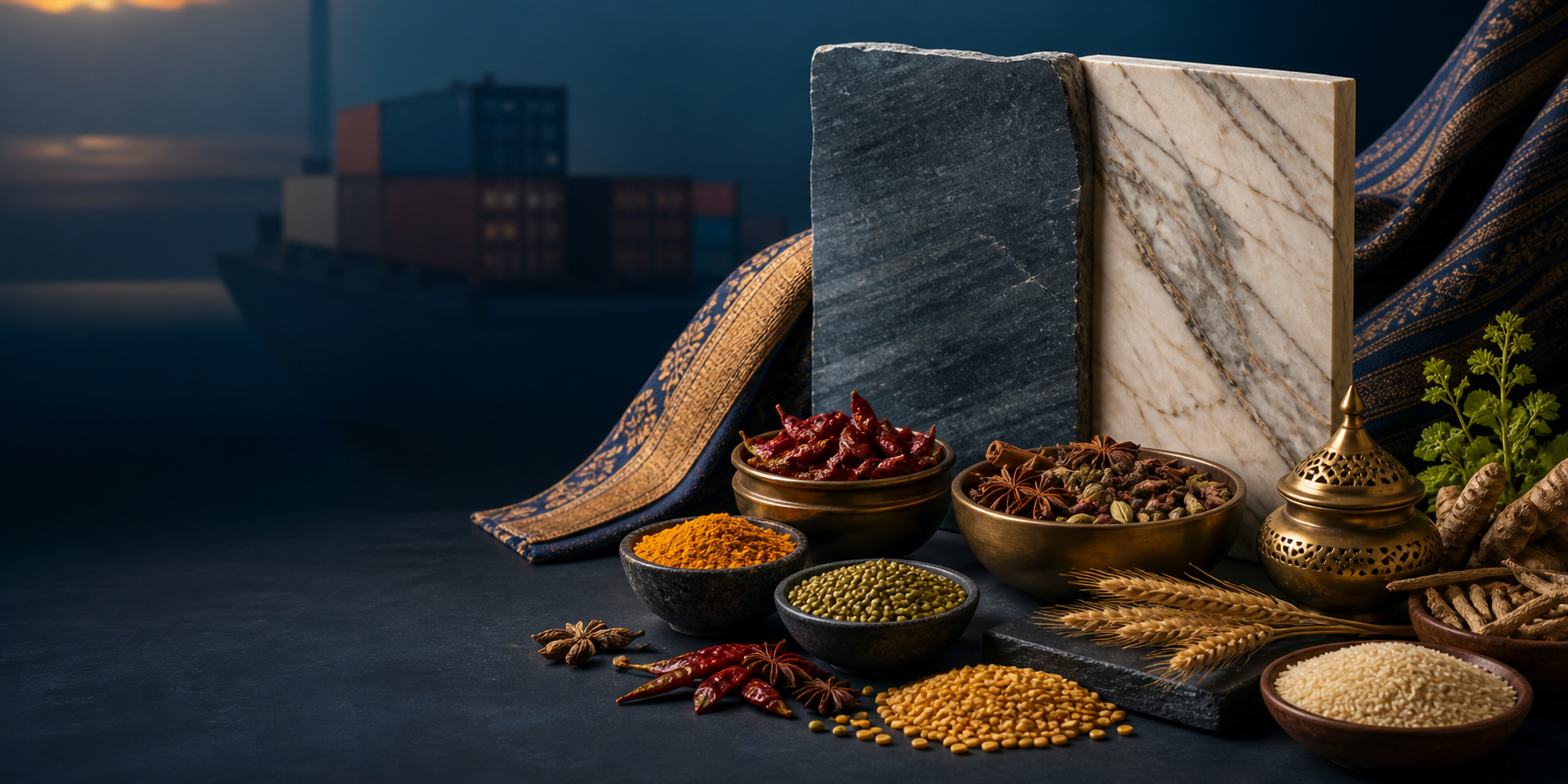 International trade routes connecting India with global markets
